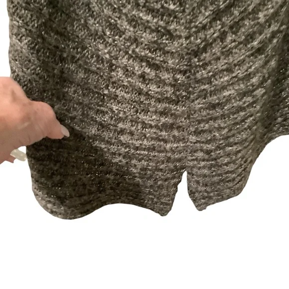 BCBGMaxAzria Women’s Charcoal Knit Cowl Neck Cardigan Full Length Sweater - Picture 6 of 8